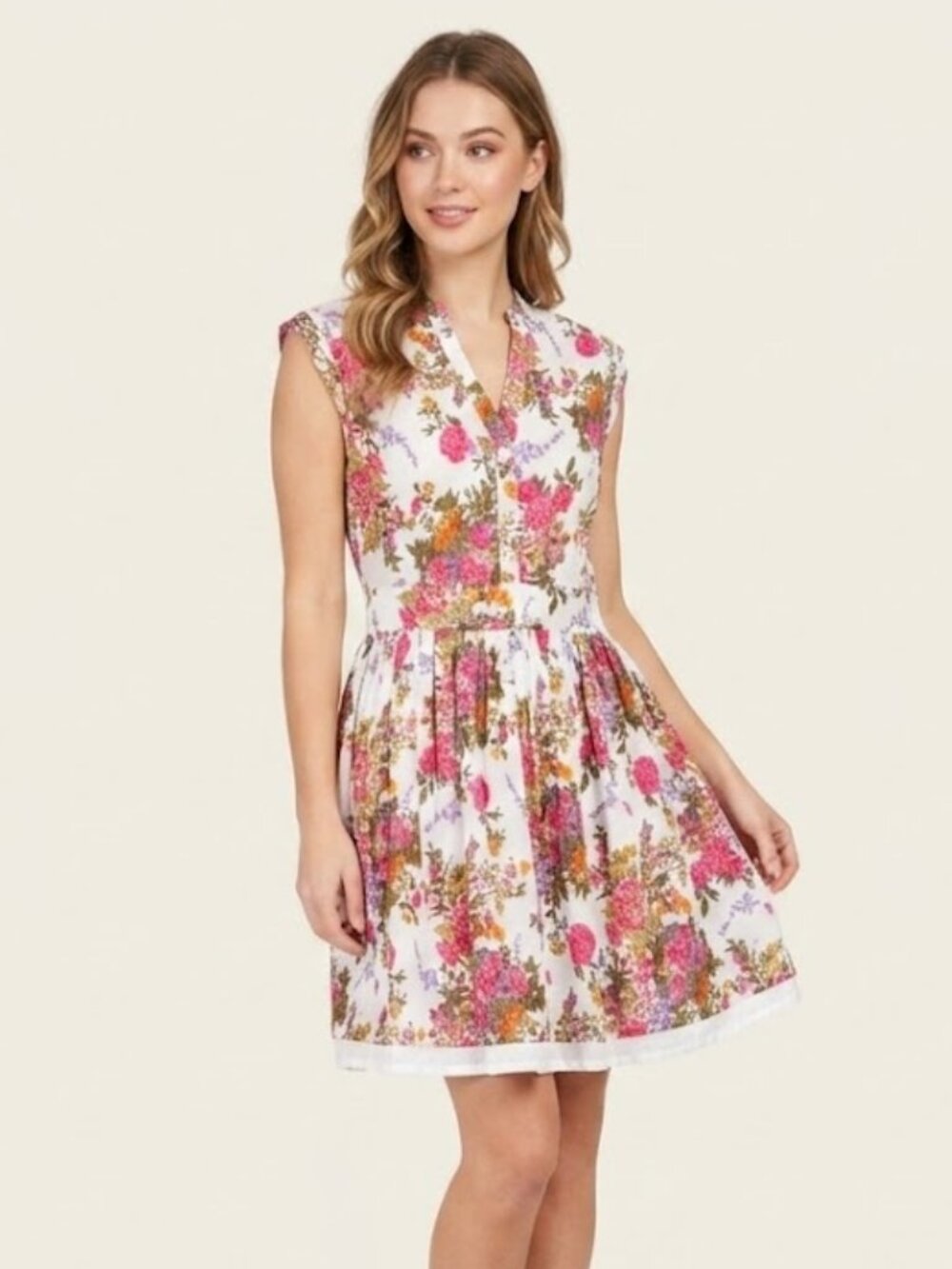 Seven Tough Floral Sleeveless Dress - size small